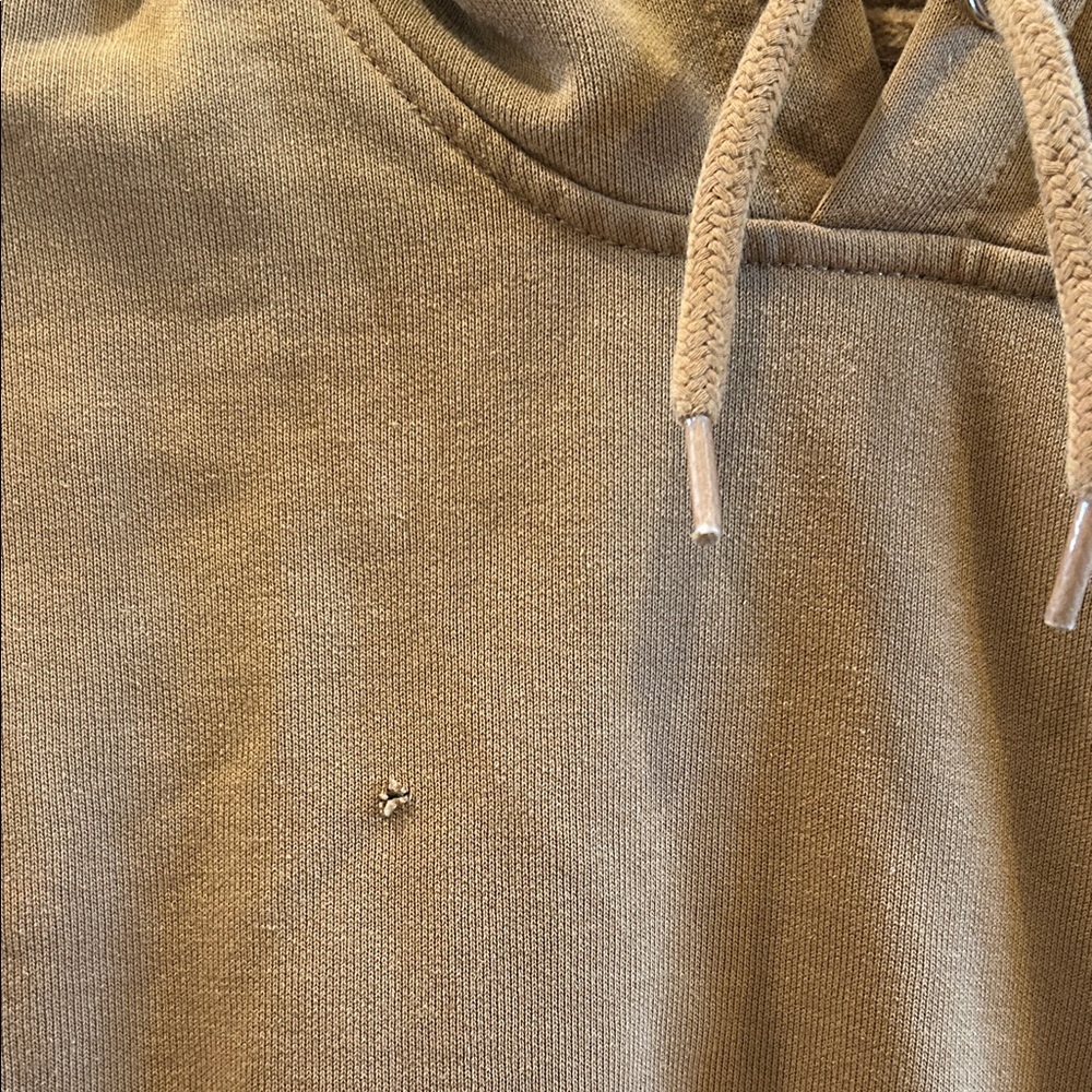 Carhartt Tan Hoodie with Sleeve Logo - Picture 3 of 3